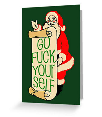 rude santa cursing fuck blank greeting cards happy holiday neutral greeting cards inclusive holiday cards nondenominational holiday cards seasons greetings