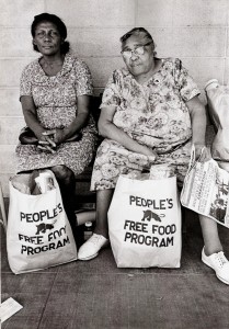 members of the Black Panthers, preparing to feed the community